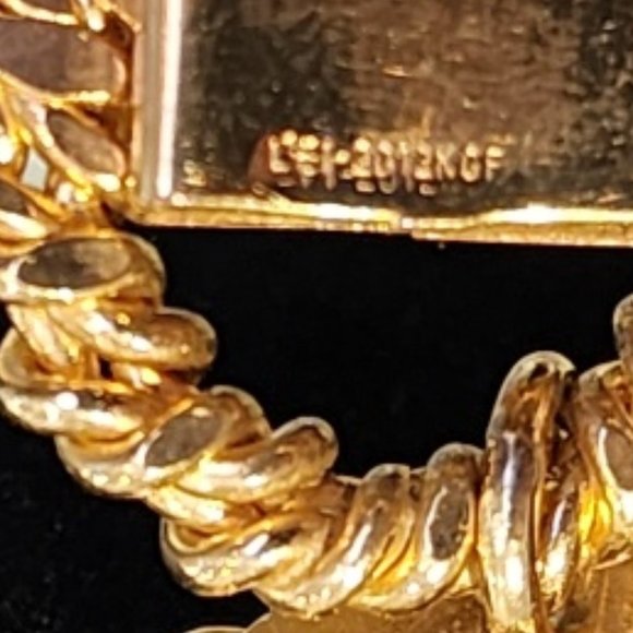 Vintage Textured Circle Bracelet 1/20 12 KT GF - Picture 5 of 8